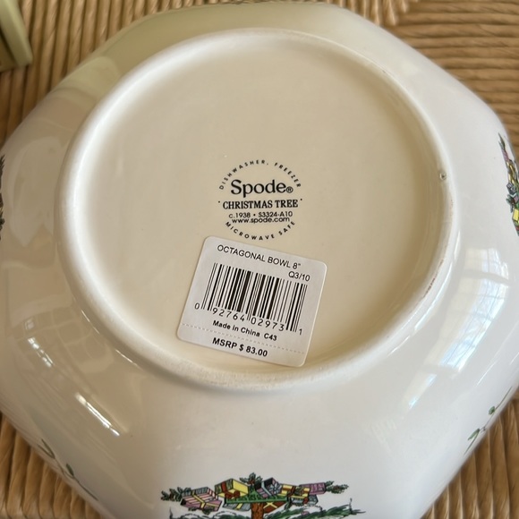 Spode Christmas Tree 8” Octagonal Bowl - NIB NWT - Picture 4 of 5
